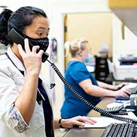 MarketPlace veterinarian on phone